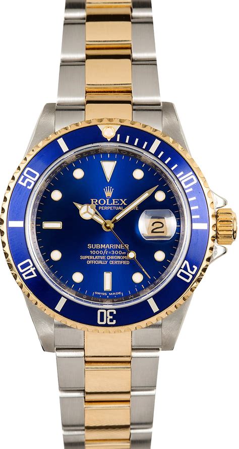 Rolex Submariner Date 16613 blue ANumber USED mens